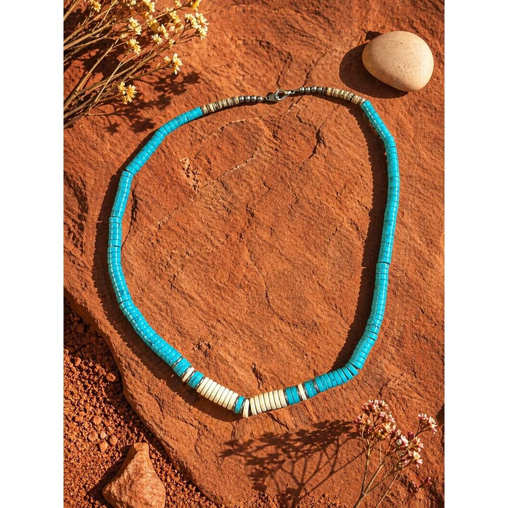 Heishi Beaded Necklace 17in Mission 2015